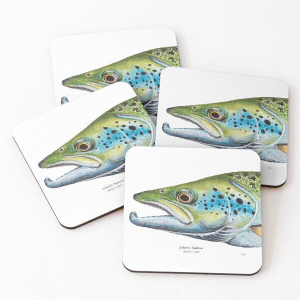 Item preview, Atlantic Salmon Head Painting designed and sold by Stephen Emms.
