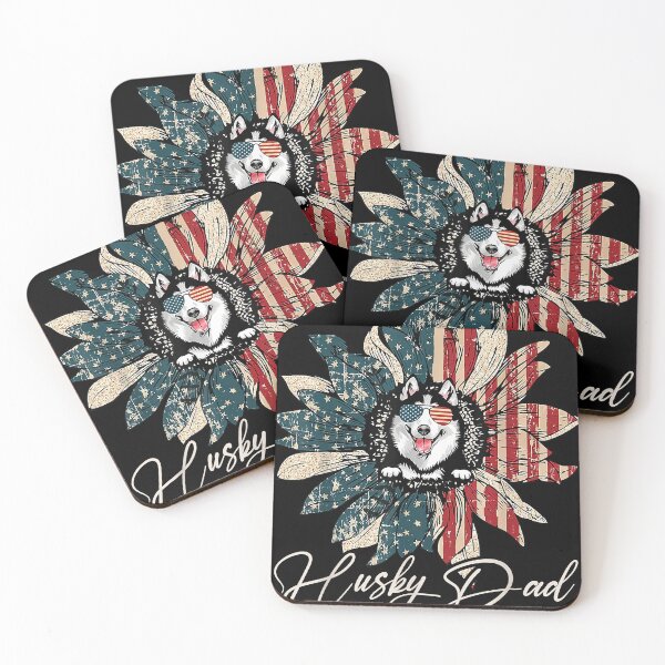 Item preview, Vintage USA Best Siberian Husky Dad Ever American Flag  designed and sold by differentlycil.