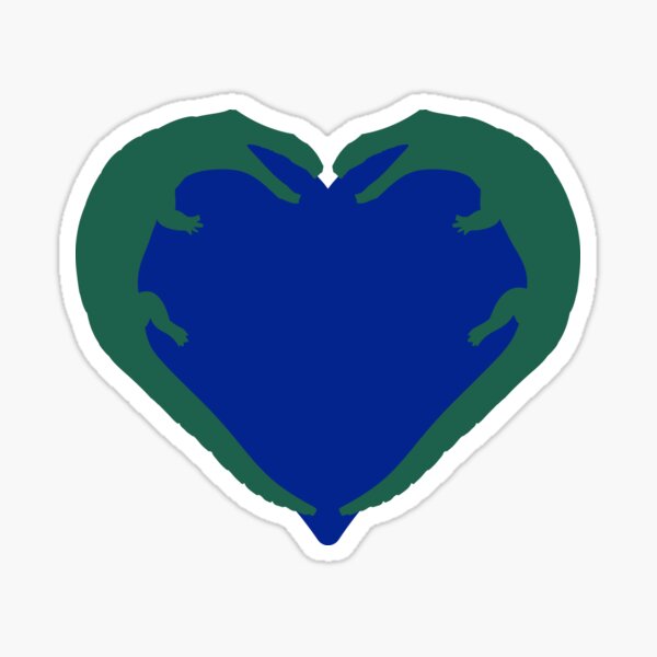 Gator Love Pattern Sticker