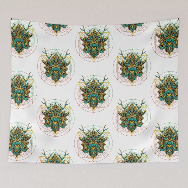 Item preview, nature deer mecha crossover on top of sacred geometry  designed and sold by F4xhKWwA.