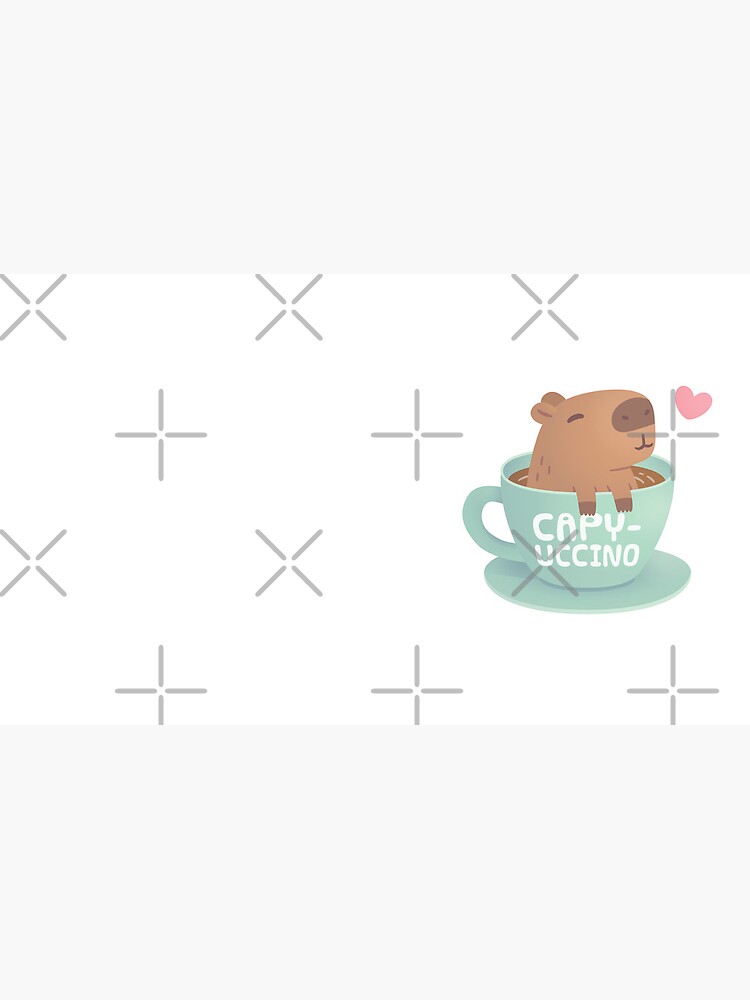 Cute Capybara Capyuccino Coffee Takeaway Cup' Sticker