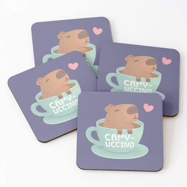Item preview, Cute Capybara Capyuccino Coffee designed and sold by rustydoodle.