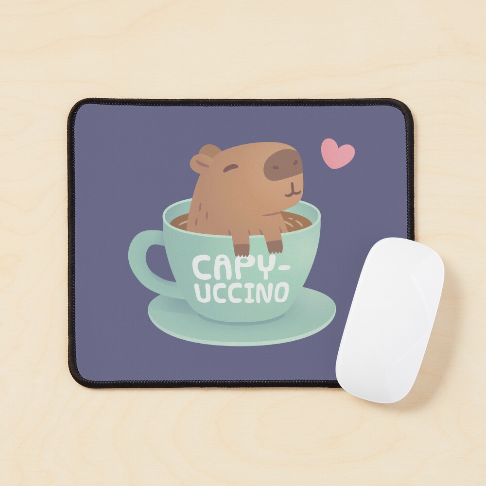 Cute Capybara Capyuccino Coffee Takeaway Cup' Sticker