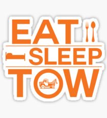 Eat Sleep Tow Funny Tow Truck Driver Tee Shirt Sticker