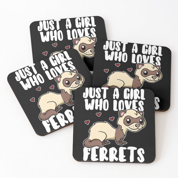 Item preview, Just A Girl Who Loves Ferrets Cute Weasel Ferret Costume T-Shirt designed and sold by SimiaVilac.