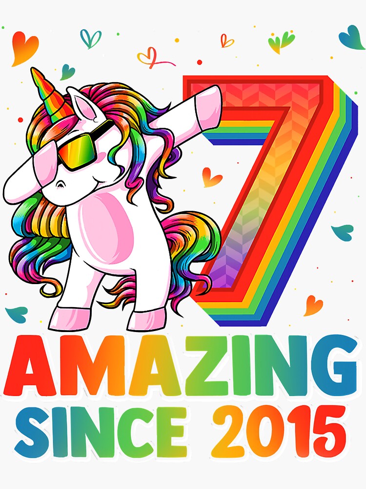 7 Year 7th Birthday Party Dabbing Unicorn Awesome Since 2013 T-Shirt 7 Year 7th Birthday Party Dabbing Unicorn Awesome Since 2013 T-Shirt