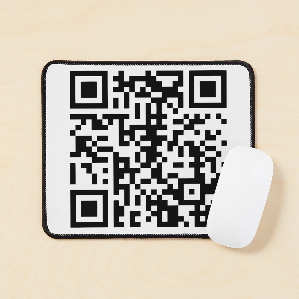 QR code Rick Roll to phone number Square Sticker