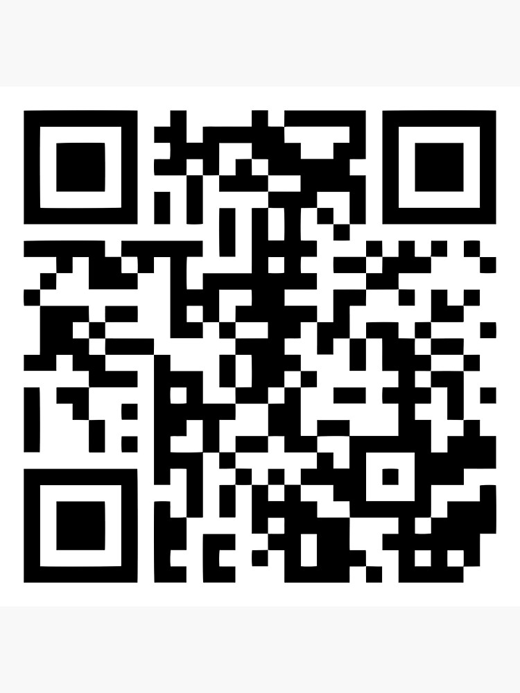 Rick Roll Link QR Code Poster for Sale by magsdesigns