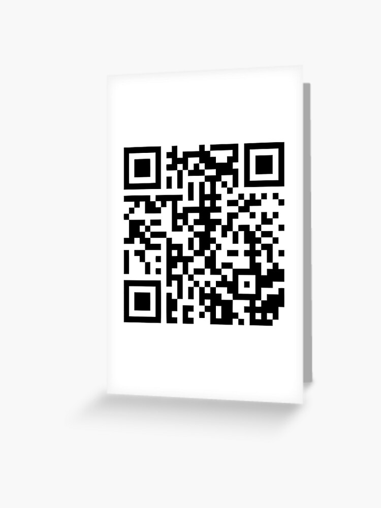 Rick Roll Your Friends! QR code that links to Rick Astley's “Never Gonna  Give You Up”  music video Sticker for Sale by ApexFibers