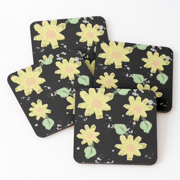 Item preview, Simple Yellow Watercolor Floral Pattern designed and sold by JadedLilacsArt.