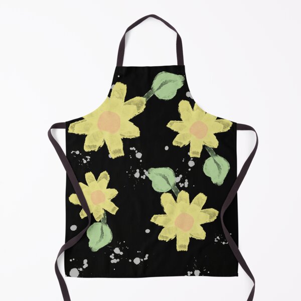Item preview, Simple Yellow Watercolor Floral Pattern designed and sold by JadedLilacsArt.