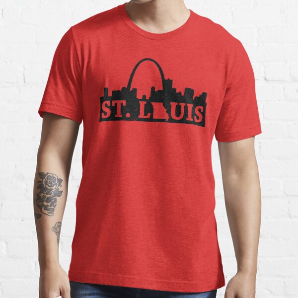 Vintage St. Louis Missouri Cityscape Retro Red Graphic T-Shirt