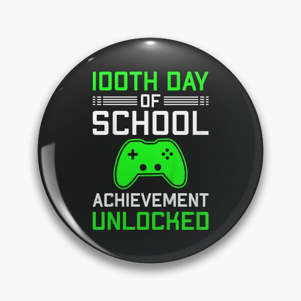 Item preview, Kids 100 Days of School Achievement Unlocked Video Gamer designed and sold by ricnikkiaavi.