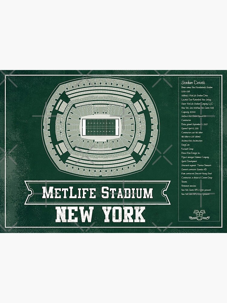 MetLife Stadium Football Stadium Print, New York Jets Football