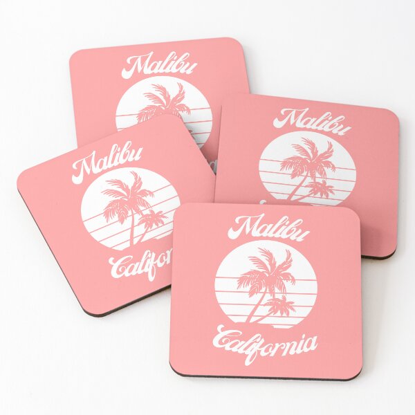 Item preview, Malibu California (White + Coral) designed and sold by Just-Basic.