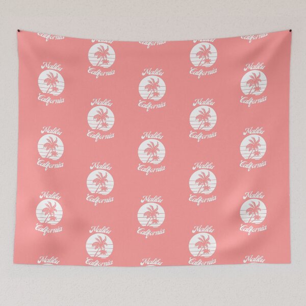 Item preview, Malibu California (White + Coral) designed and sold by Just-Basic.