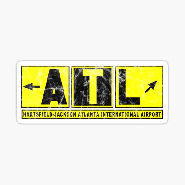 Aviation Taxiway Sign Decal Atlanta ATL GA International Airport 