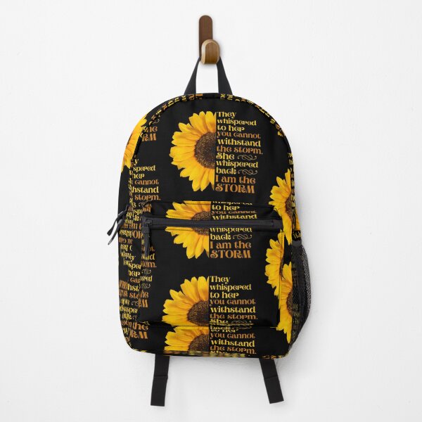 Item preview, She whispered back I am the storm, inspirational quote about life and strength with a bold sunflower design designed and sold by Auntieck.