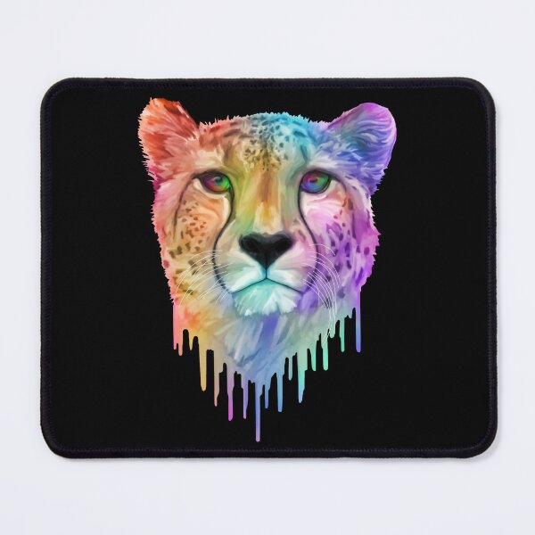 Item preview, Rainbow Drip Cheetah Portrait designed and sold by Deborah Camp.