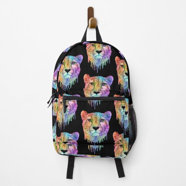 Cat Tiger Panther Jaguar Head School Backpack Set Book Bag with