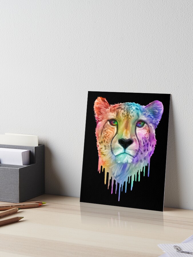 Rainbow Drip Cheetah Print