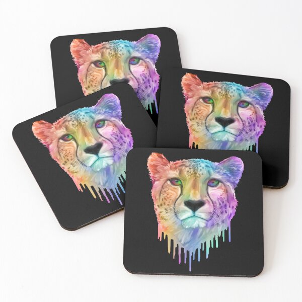 Item preview, Rainbow Drip Cheetah Portrait designed and sold by Deborah Camp.