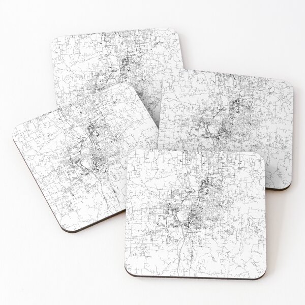 Item preview, Fayetteville White Map designed and sold by multiplicitymap.