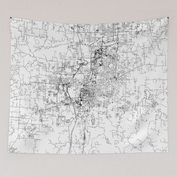 Item preview, Fayetteville White Map designed and sold by multiplicitymap.