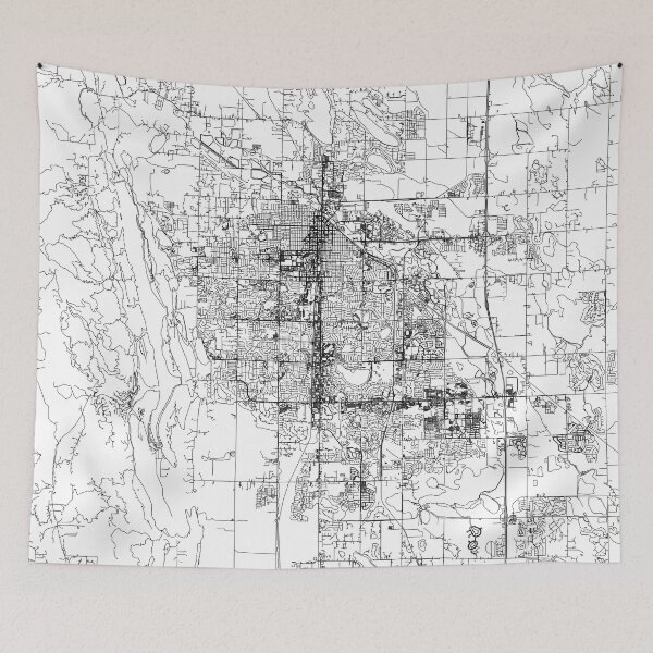 Item preview, Fort Collins White Map designed and sold by multiplicitymap.