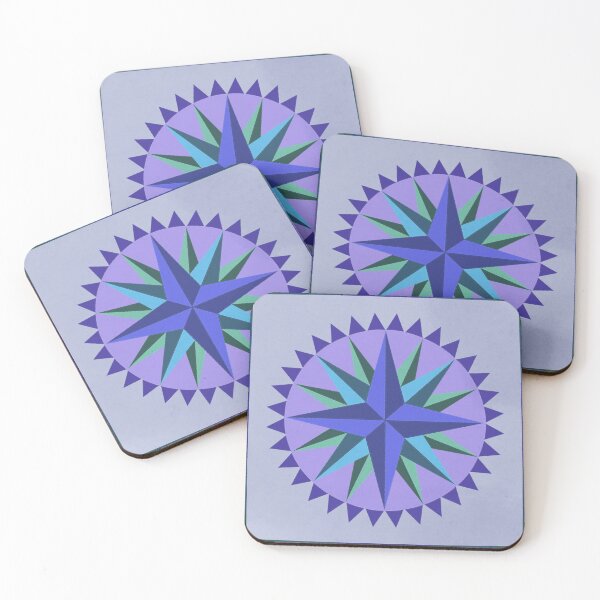 Item preview, Mariner’s Compass Blues designed and sold by TheBarefootMom.