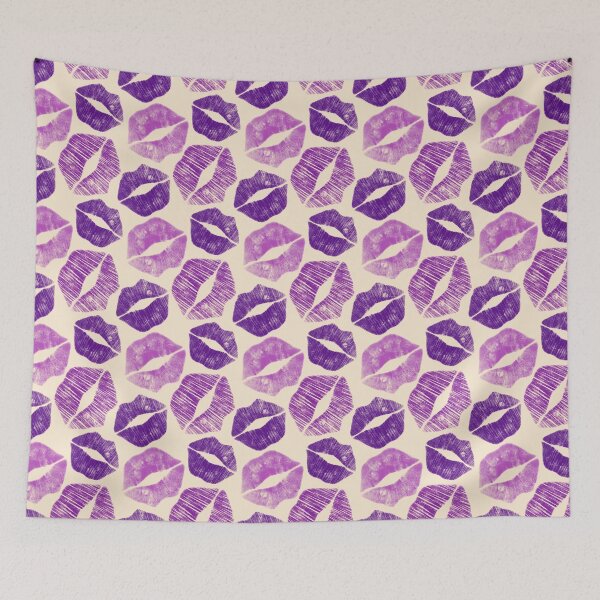 Item preview, Pattern Lips in Purple Lipstick designed and sold by CotodiStudio.