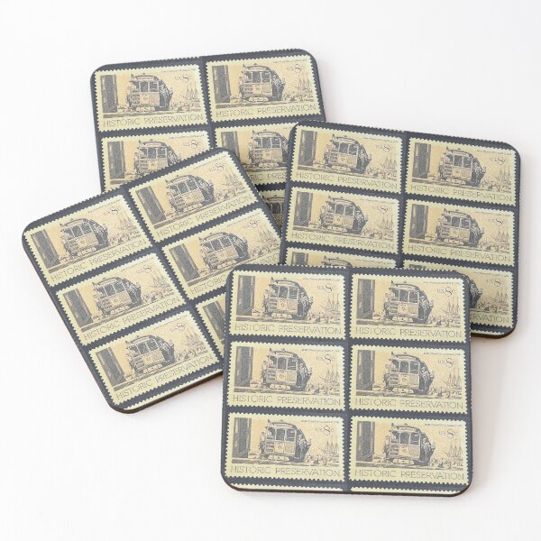 Item preview, San Francisco Cable Car Vintage Postage Stamp designed and sold by Factory57.
