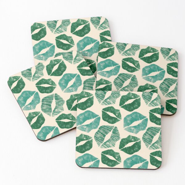 Item preview, Pattern Lips in Green Lipstick designed and sold by CotodiStudio.