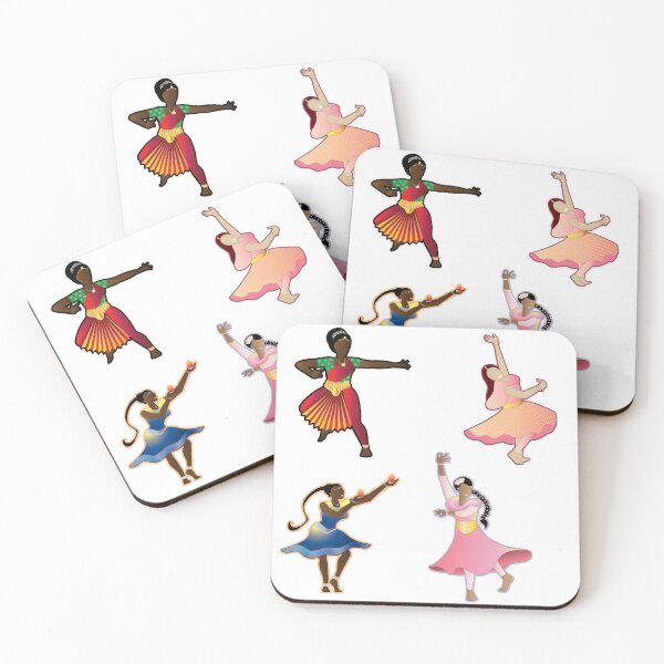 Item preview, Bharatanatyam : Classical Indian Dancers Set of 4 designed and sold by umasharda.