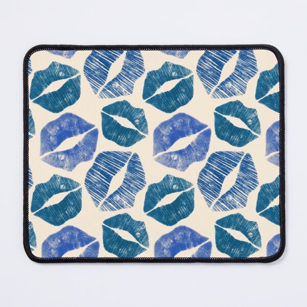 Item preview, Pattern Lips in Blue Lipstick designed and sold by CotodiStudio.