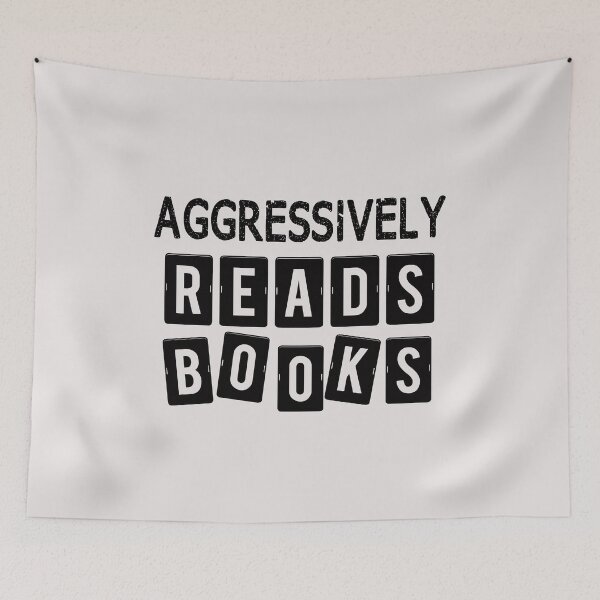 Item preview, Aggressively Reads Book Gift For Book Lovers Funny  designed and sold by JooArtPrints  ★★★★★.