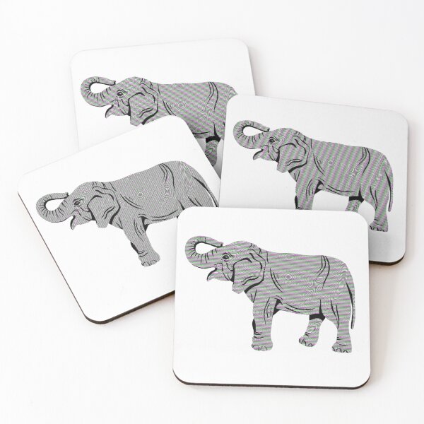 Item preview, Colorful TV Static Elephant  designed and sold by Cora Gregory.