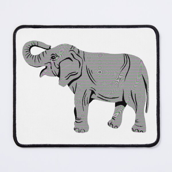 Item preview, Colorful TV Static Elephant designed and sold by Cora Gregory.