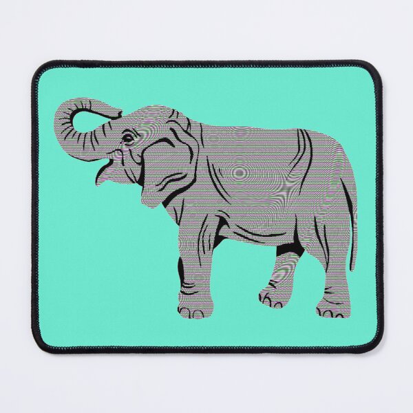 Item preview, Colorful TV Static Elephant Blue Version designed and sold by Cora Gregory.
