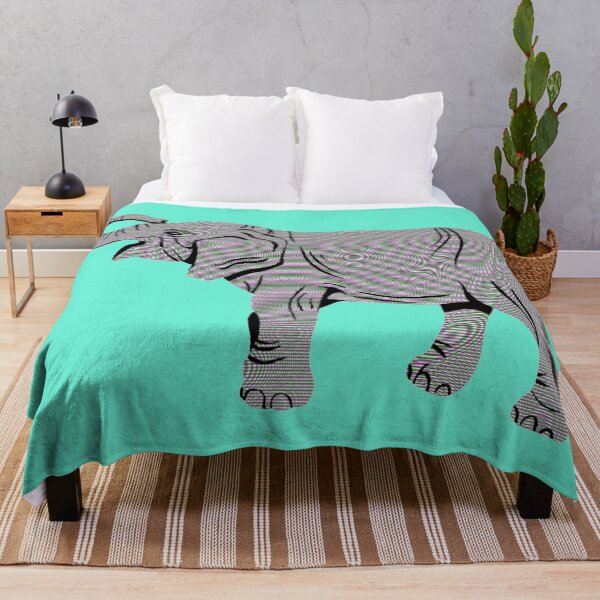 Item preview, Colorful TV Static Elephant Blue Version designed and sold by Cora Gregory.