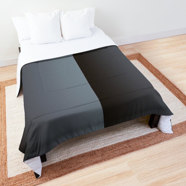 Black Gray and White Gradient  Comforter