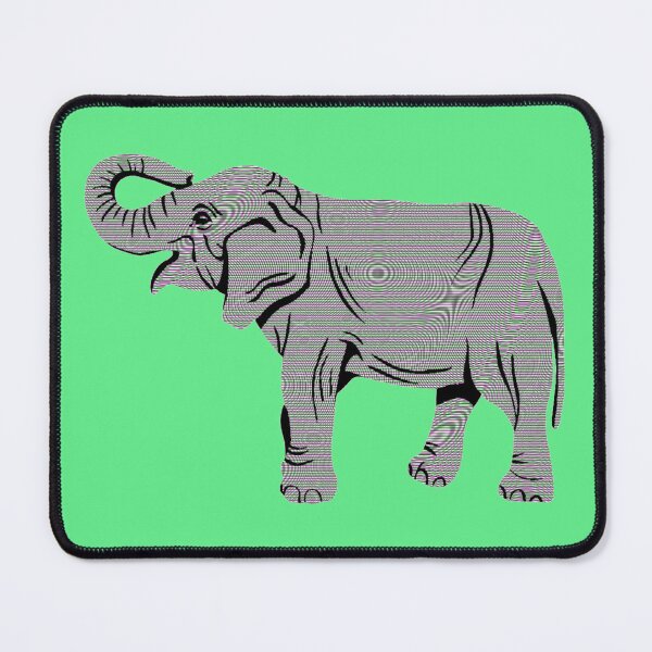 Item preview, Colorful TV Static Elephant Green Version designed and sold by Cora Gregory.
