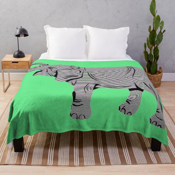 Item preview, Colorful TV Static Elephant Green Version designed and sold by Cora Gregory.