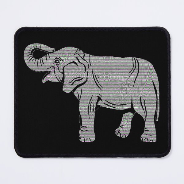 Item preview, Colorful TV Static Elephant Black Version designed and sold by Cora Gregory.