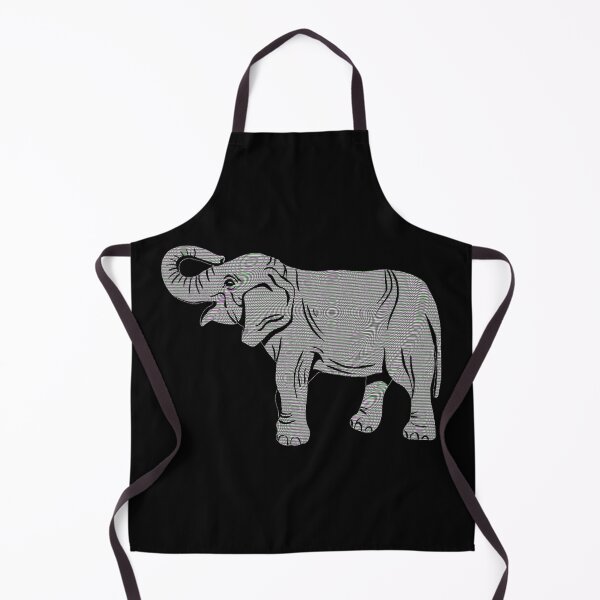 Item preview, Colorful TV Static Elephant Black Version designed and sold by Cora Gregory.