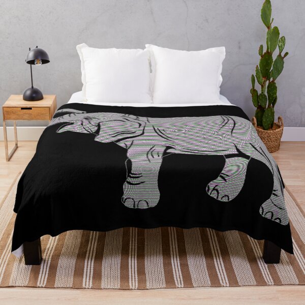 Item preview, Colorful TV Static Elephant Black Version designed and sold by Cora Gregory.