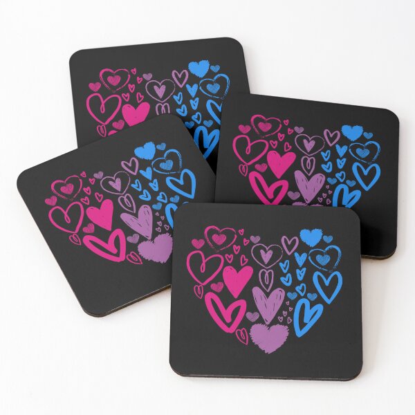 Item preview, Valentines Day Bi Hearts. Bisexual Pride designed and sold by Subtle Pride Shop.