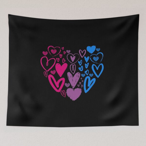 Item preview, Valentines Day Bi Hearts. Bisexual Pride designed and sold by Subtle Pride Shop.