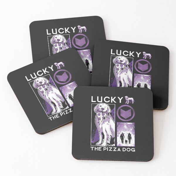 Item preview, Marvel Hawkeye Lucky The Pizza Dog Purple Collage designed and sold by ricnikkiaavi.