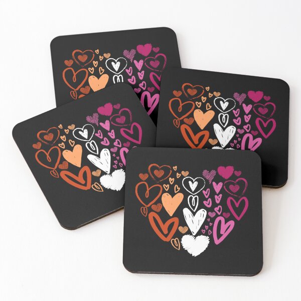Item preview, Valentines Day Gay Hearts. Lesbian Pride designed and sold by Subtle Pride Shop.